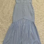 Majorelle  x Revolve Dress Daniella Maxi Button Front Textured Baby Blue Sz M Photo 0