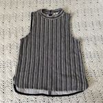 Madewell Striped Mockneck Tank Top Black/White (Medium) Photo 1
