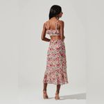 ASTR  Wildflower Midi Dress In Red Floral Photo 4