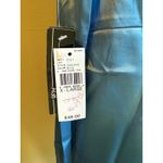 Blue Satin Pleated Short Sleeve Tunic Top XL shirt y2k boho whimsi dainty fairy Photo 4