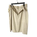 Amanda Smith  Womens 16W Pencil Career Skirt Neutral Beige Tweed Professional New Photo 3