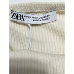 ZARA Crochet Granny Square Ribbed Crop Tank Top Cream Purple Size Medium Large Photo 9