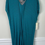 Mikael Aghal‎ blue gray open knit poncho dress Photo 0