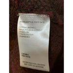 MB Women’s Medium Fuzzy Black Sweater Red Rose Floral Mockneck Pullover 20x23 Photo 6