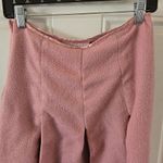 Vintage Pink Long Pleated Skirt Tuck Skirt High Rise Acrylic Silky Pleated Size L Photo 4