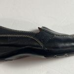 Natural Soul Naturalizer Natural Sole Black Leather Slip On Loafer Shoe Contrast Stitching 7M Photo 3