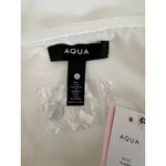 AQUA  White Halter Mini Dress Button‎ Front Sleeveless Party Dress Size L Photo 7