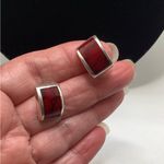 Vintage Mexico 925 Silver Red Jasper pendant and earrings. Photo 10