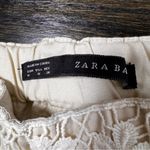 ZARA Cream Lace Dressy Short Shorts Photo 8