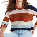 Madewell Thompson Rainbow Stripe Pocket Pullover Sweater Style AA783 sz M Photo 0