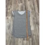 Athleta  Energy Terry Cloth T Shirt Dress Gray Short Sleeves Rolled Cuffs Size L Photo 3