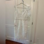 Mac Duggal  79337 White Beaded Sequin Floral Bridal Wedding Formal Gown NWT Photo 6