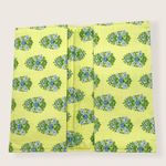 Vera Bradley Green Citrus Check Cover Case Envelope Pocket Sleeve 6.5 x 3.5" Photo 2