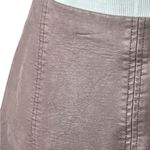 Free People New Modern Femme Mauve Vegan Suede Mini Skirt size 12 Photo 4