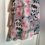 Slny  Fashions New York Floral Tiered Chiffon Short Sleeve Ruffled Women’s Dress Photo 4