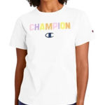 Champion  Colorful Logo Athletic T-Shirt Size Medium Photo 0