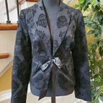 Apostrophe  Luxury is a State Of Mind Black Brocade Blazer - Size 12P Photo 0
