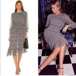 MISA Los Angeles Sophia Asymmetrical Ruffle Smocked Midi Dress Photo 7