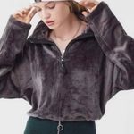 Urban Outfitters  Women’s‎ Small Dk Gray Poly Fleece Adjustable Hem Crop Pullover Photo 0