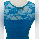NEW Blue Seamless Buttery Soft Textured Lace Sleeveless Dress — Party Club Size undefined Photo 4