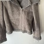 Attention  Y2k Womens Large Faux Shearling Sherpa Lined Zip Up Winter Coat‎ Photo 2