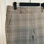 Talbots Brown & Baby Pink Plaid Ankle Trousers Photo 4