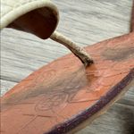 Tory Burch  Thora Ivory Tumbled Leather Flip Flip Thong Sandals Photo 3