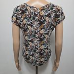 VERO MODA Black Floral Easy Short Sleeve Blouse – Size XS Photo 4