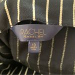 Rachel Roy Navy Blue and White Striped Wide Leg High Rise Palazzo Pants Size 10 Photo 9