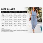 Women's Denim Scoop Neck Sleeveless Drawstring Waist Jumpsuits Overall XS Gray Photo 6