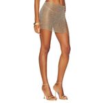 H:ours  Rema Mini Skirt in Gold Medium New Womens Chainmail Photo 3