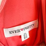 Ever Pretty NWT Coral Pink Chiffon Flutter Sleeve V-Neck Floor Length Dress Gown Size 18 Photo 5