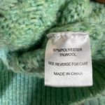 Witty Fox Cable Knit Mock Neck Sweater Womens S Green Textured Cozy Winter Photo 4