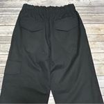 ZARA Black Wide Leg Elastic Waistband Toe Pleated Cargo Pocket Pants Small NWT Photo 6