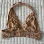 Free People  Tan Halter Lace Bralette Photo 1