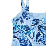 ANDIE NWT  Swim The Siren Athletic Cropped Tankini Top L Bluf Blue Floral #3113 Photo 7