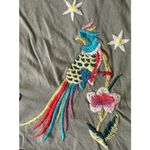 Johnny Was  Women Embroidered Bird Floral Botanical Boho Relaxed T Shirt Top M Photo 7