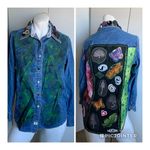 Tommy Hilfiger BOHO art size 4 denim long sleeve button-up shirt. Photo 1
