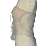 Tiger Mist Y2K  Karolina Cream Ivory Lace Strapless Crop Top Romantic Sexy Sz S Photo 6