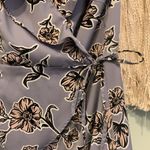 Japna  Lavender Floral Wrap Blouse Shirt Size Small Flutter Bodice Sleeveless Photo 2