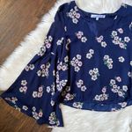 Cupcakes and Cashmere Audriana Floral Bell Sleeve Top Photo 4