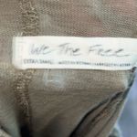 We The Free Free People New Star T-shirt Top XS Green Linen Blend Oversized Shirt Photo 2