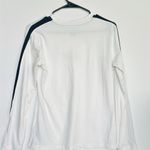Nike Vintage Long-Sleeve White Tee w/Logo & Black Stripes Women’s Med Photo 1