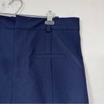 ZARA  Navy Blue High Waisted Pleated Dressy Shorts Womens XL Preppy Chino Classic Photo 1