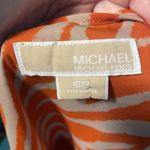Michael Kors  Orange Tan‎ Zebra Pattern Tiered Tank Top Size 6P Photo 3