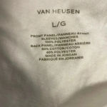 Van Heusen  Womens Vneck Blue White Striped Preppy Beach Resortwear Top Size Larg Photo 3