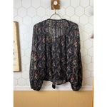 Denim & Supply Ralph Lauren Ralph Lauren Denim & Supply Loose Fit Black Floral Peasant Blouse - Size - Small Photo 2