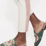 Mother the looker ankle fray white with pink stripe jeans 26 Photo 3