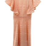 Champagne & Strawberry Jane Choi Lace Flutter Sleeve Midi Dress Women S Pink Photo 0