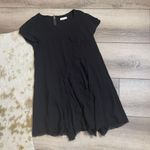 Silence + Noise Black Mini T-shirt Dress Photo 0